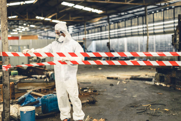 Professional Sewage Cleanup technician working in Potsdam, OH